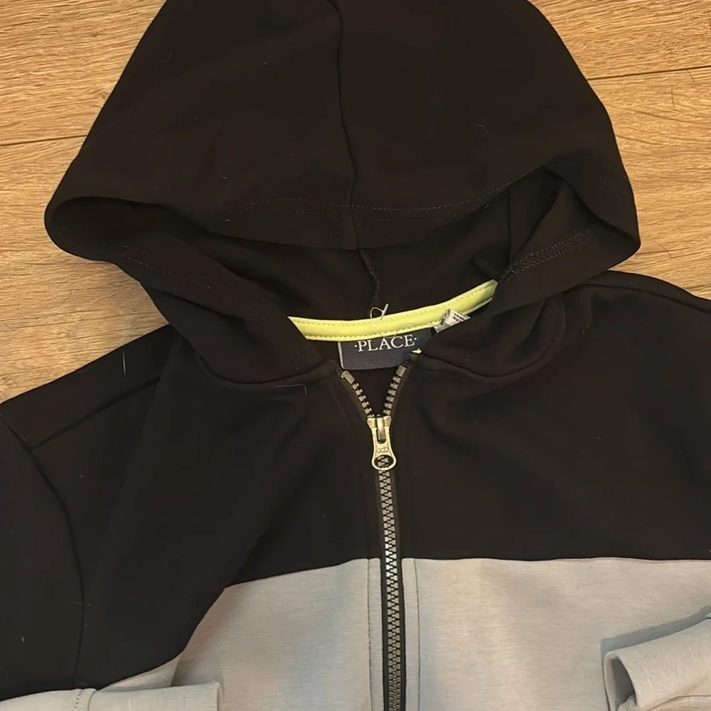 Place Black, Gray, and Pale Green Kids Jogger Set